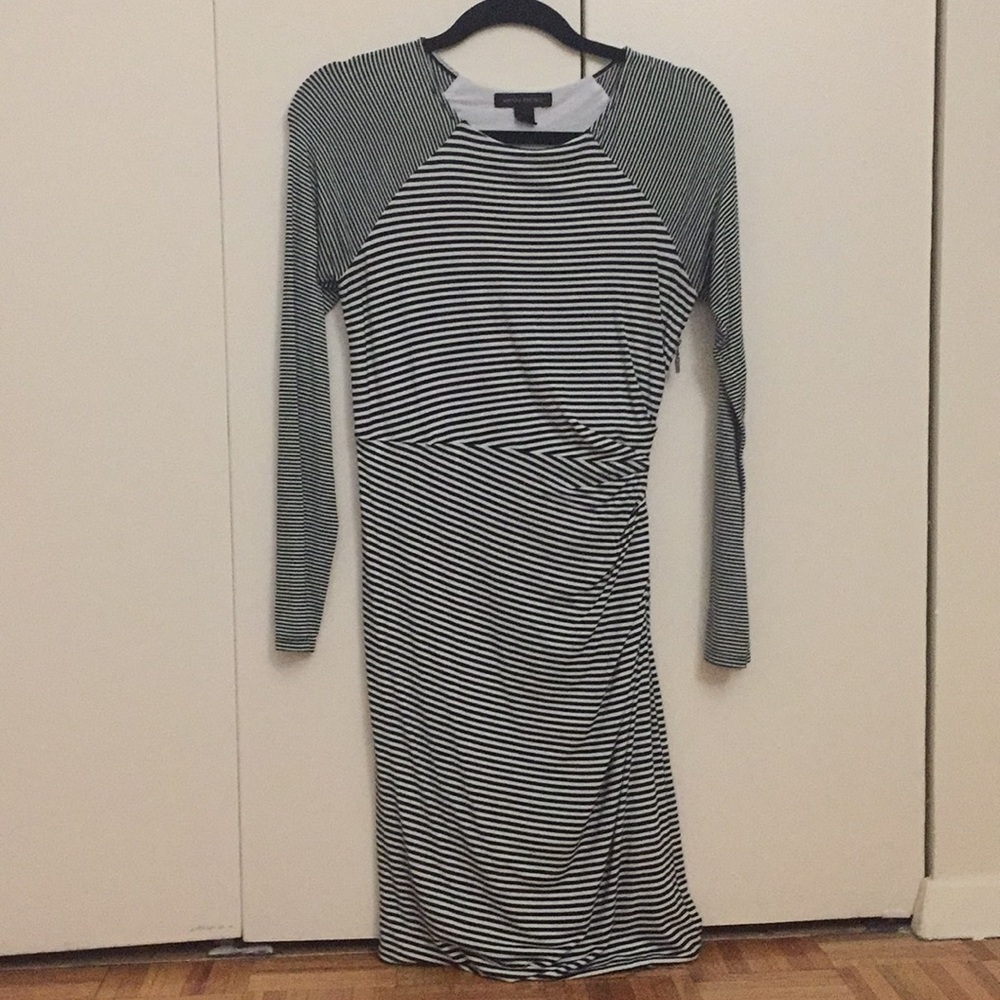 Banana Republic Black & White Striped Dress